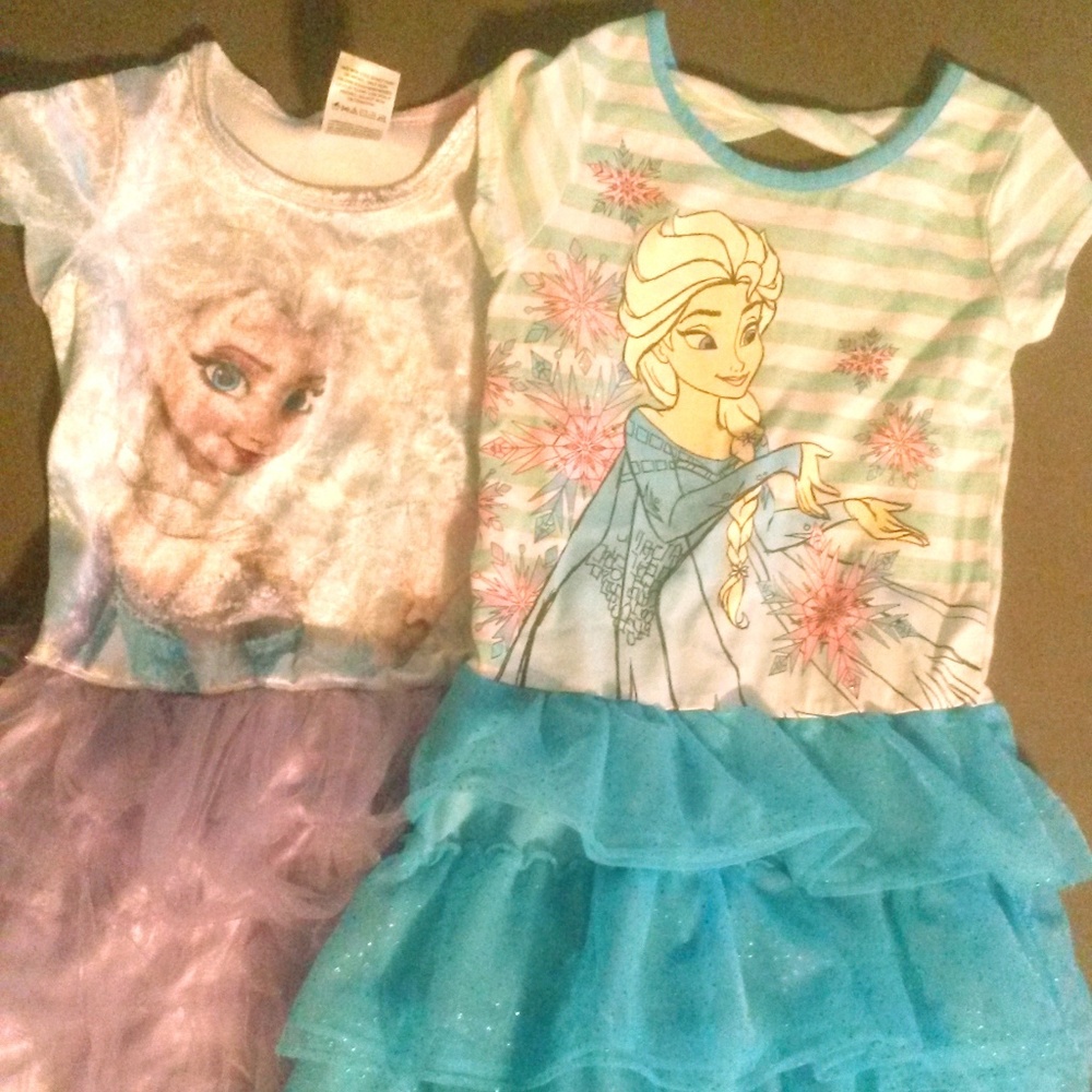 2 Girls Elsa Dresses